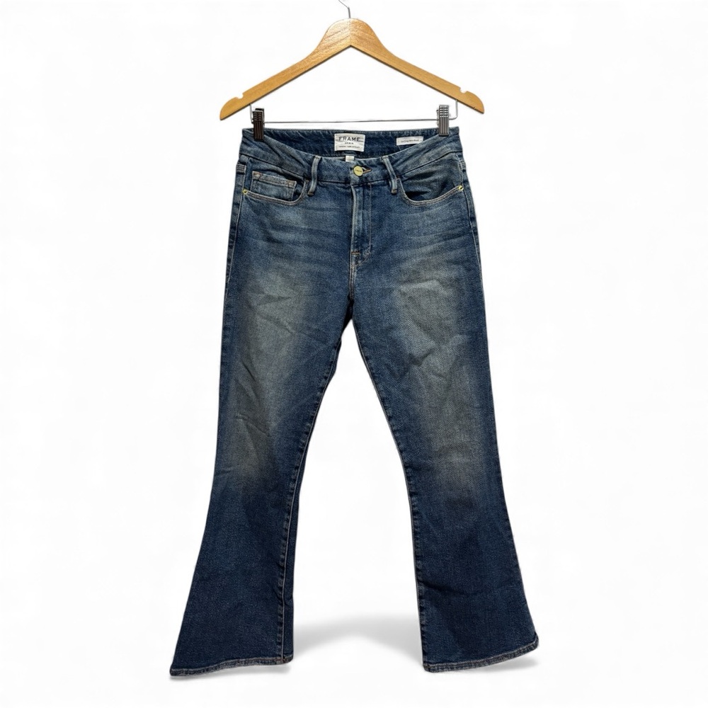 Frame Denim‎ Women's Le Crop Mini Boot Distressed Hem Jeans Size 27